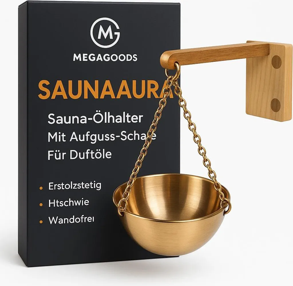 Porte-huile de sauna avec coupelle d'infusion inox pour aromathérapie
