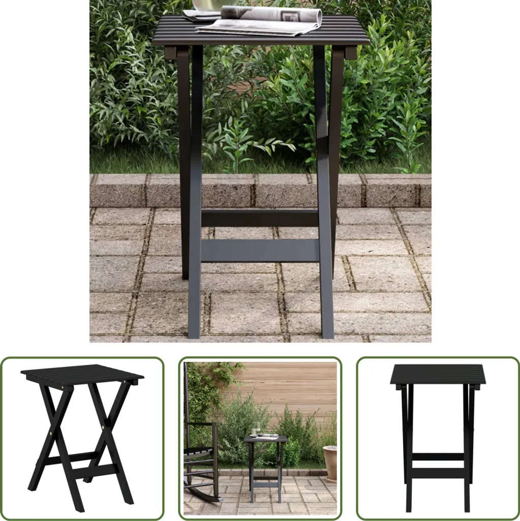 Table d'appoint en bois massif de peuplier noir structure pliable