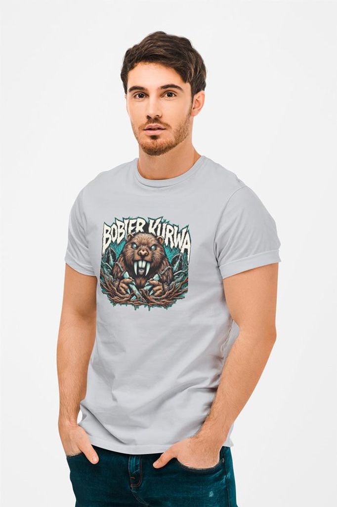 D&B Uni Polo ME00002_Bober Kurwa_Grau-Größe 2XL