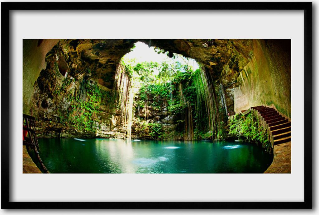 Bild 60x40 MDF-Rahmen Wandkunst Wasserfall Landschaft Wasser