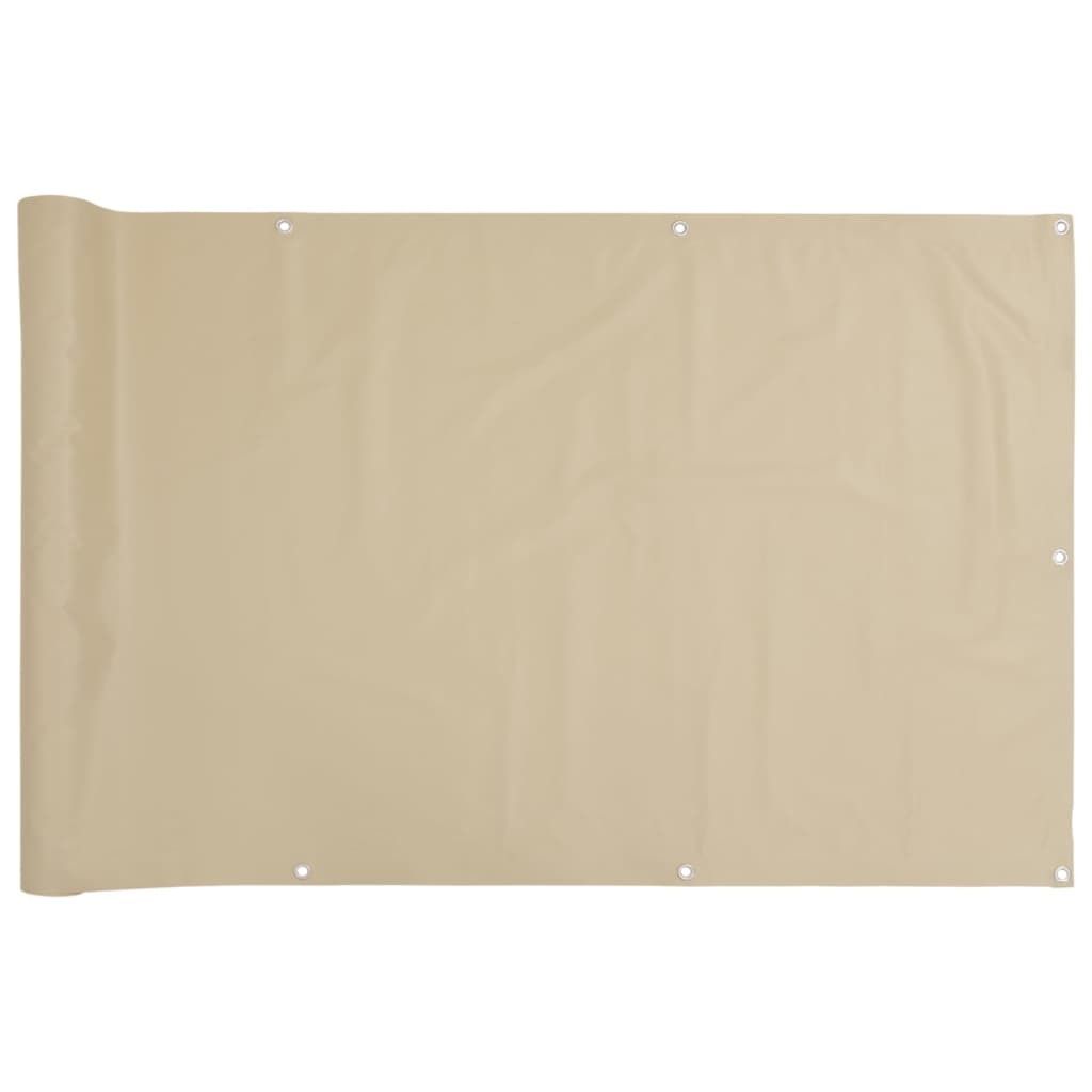 vidaXL Balkon-Sichtschutz Beige 120x600 cm Oxford-Gewebe