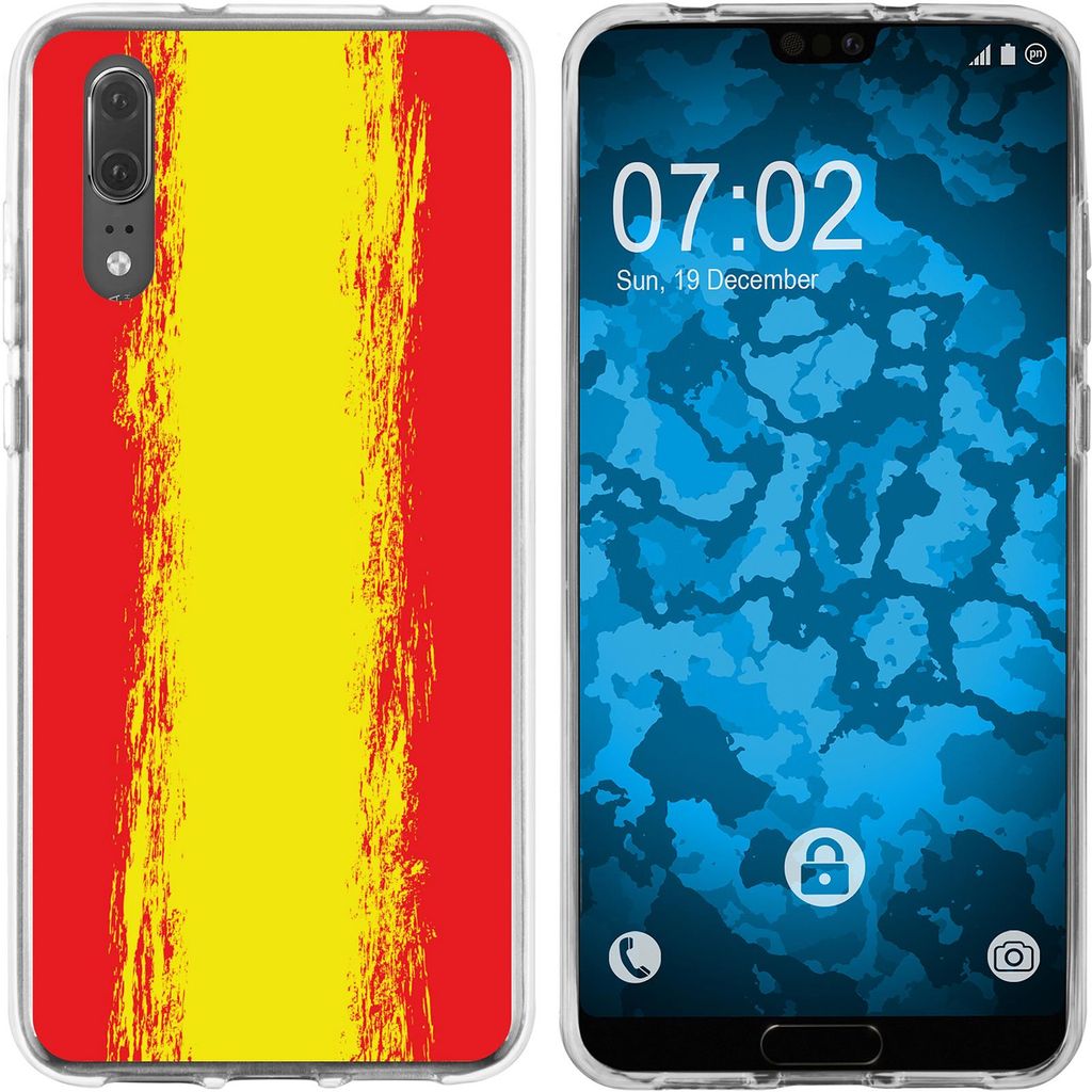 PhoneNatic Case kompatibel mit Huawei P20 Silikon-Hülle WM Spanien M11