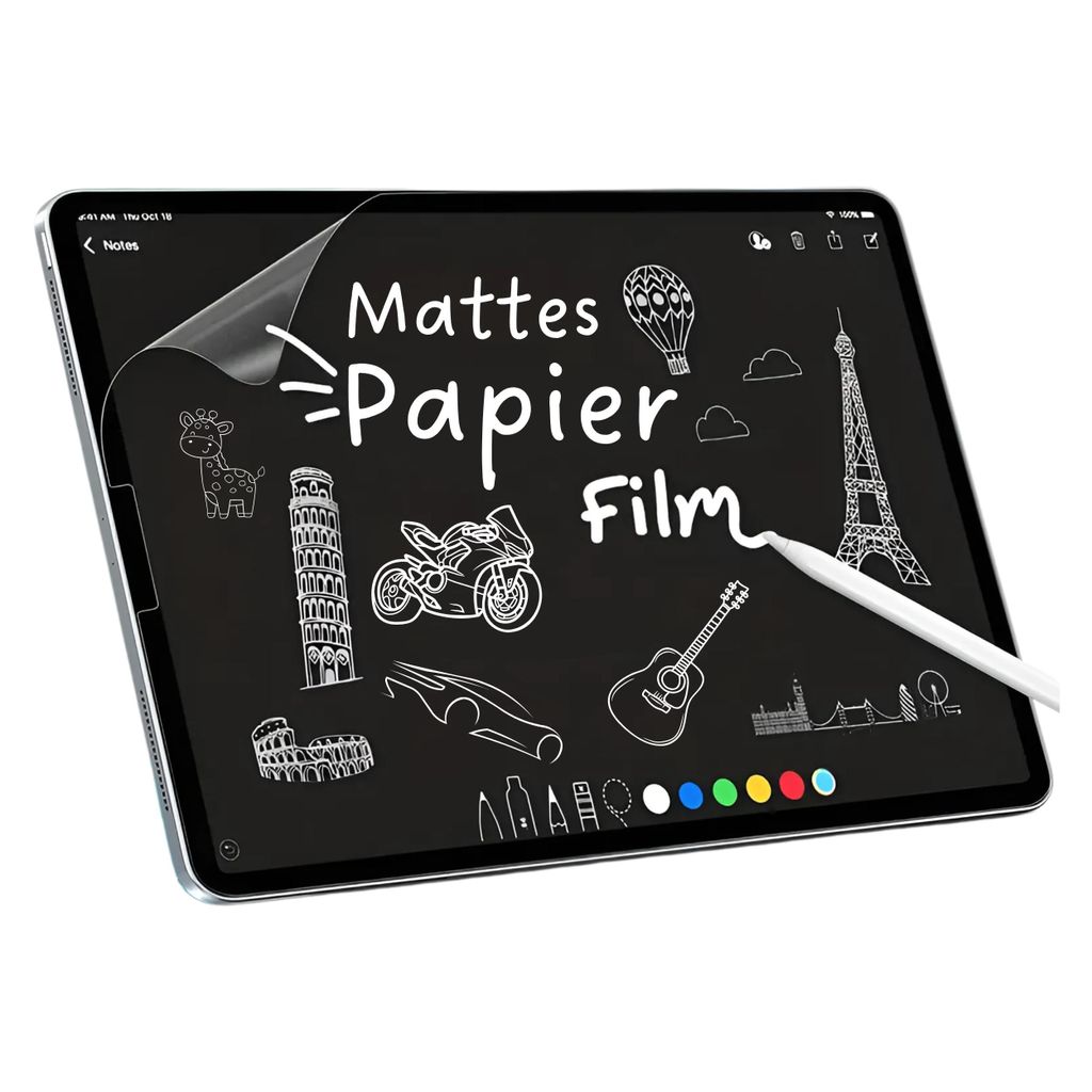2x Papier Schutzfolie für iPad Pro 11" 2024 – Blendfreies Produktbild 
