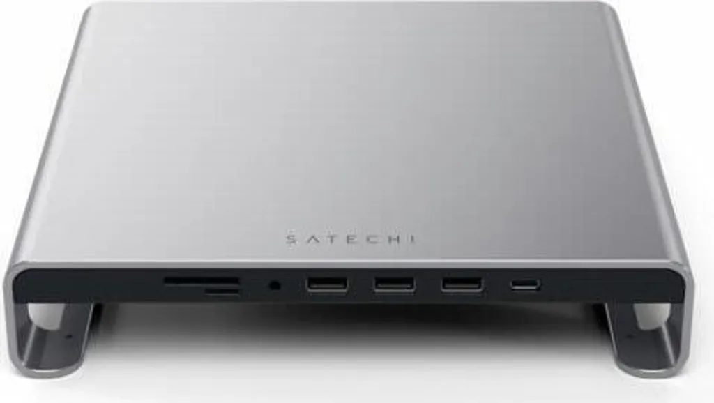 Support de moniteur avec Hub Type C Satechi Réhausseur Écran iMac Gris - 17