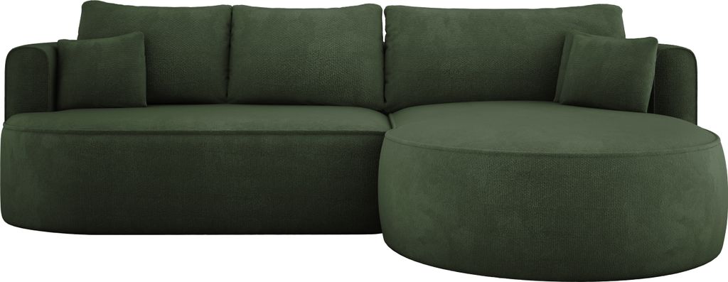 DomoHome - Eckcouch FIORE - Stilvolle Schlafcouch Mit Automatischem Ausziehmechanismus, Hochelastischem Schaumstoff Und Modernem Design RECHTS 284x...