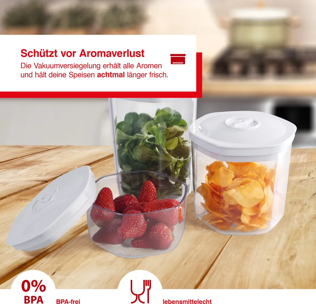 Solis Set Contenitori Sottovuoto - Salva Freschezza per Tutta la Famiglia - 8