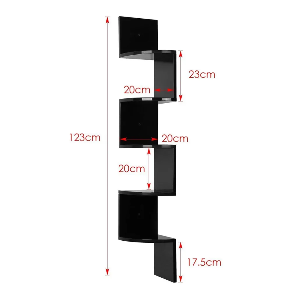 Étagère Murale Zigzag - Bibliothèque D'angle Suspendue Design - 6
