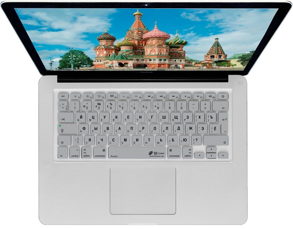 Toetsenbordbescherming, Russisch, zilver, voor MacBook Productafbeelding 