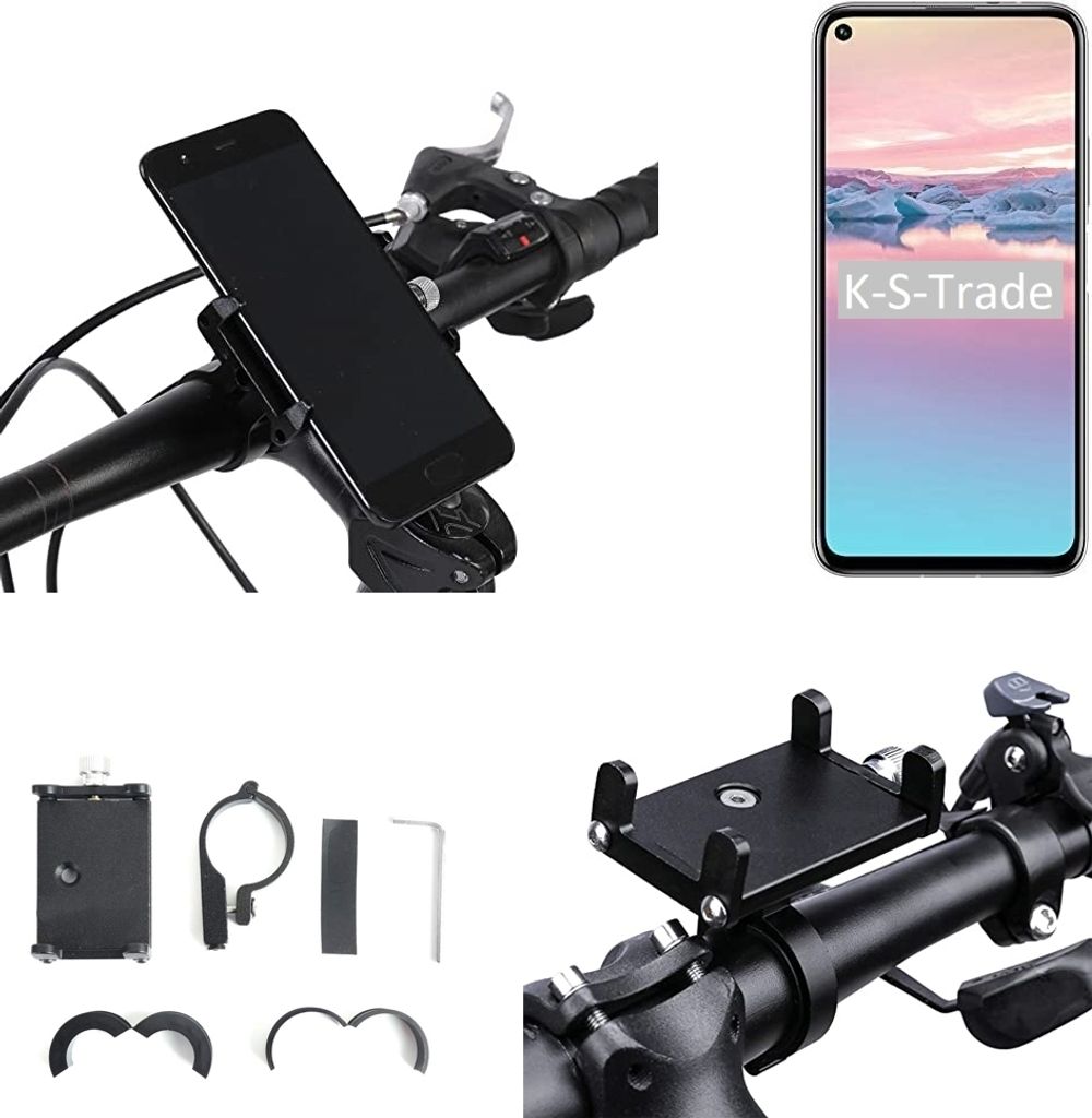 K-S-Trade Handyhalterung für das Fahrrad kompatibel mit Huawei Honor 20 Pro Halter Lenkstange Fahrradhalterung Motorrad Bike Mount Befestigung