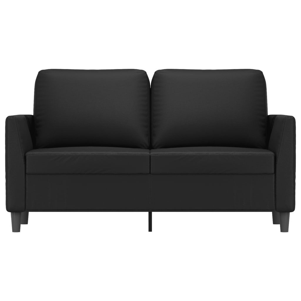 ZMH 2-Sitzer-Sofa Schwarz 120 cm Kunstleder