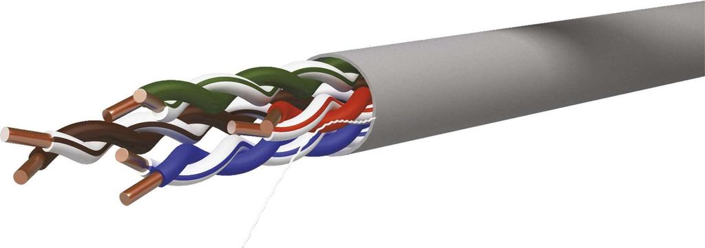 EMOS UTP Netzwerkkabel CAT 5e, 100m, PVC, CAT5e-Patchkabel UTP, Gigabit LAN Kabel, ungeschirmtes Ethernet Kabel, für Innenbereich , S9141