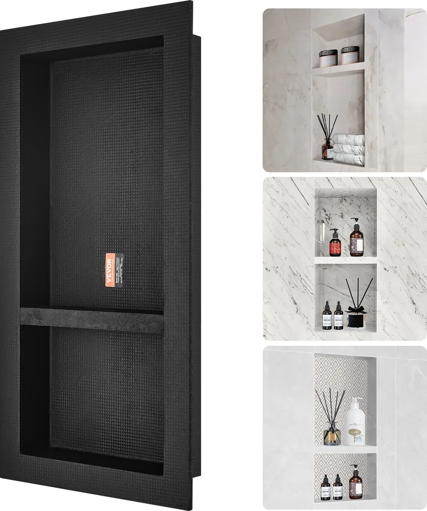 VEVOR Niche de Douche 10x40x81cm Double Couche Étanche en XPS Haute Qualité