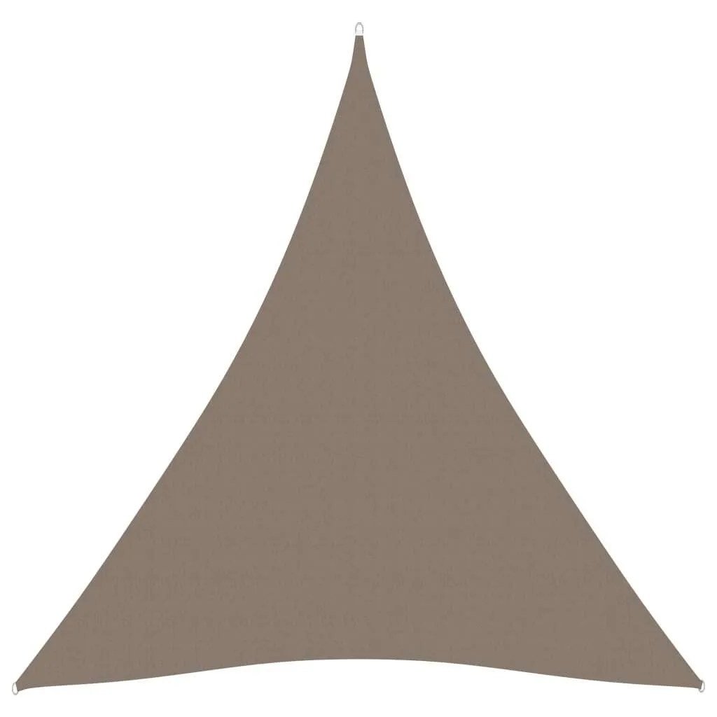The Living Store Tenda da sole Oxford in tessuto triangolare 4x4x4 m Taupe