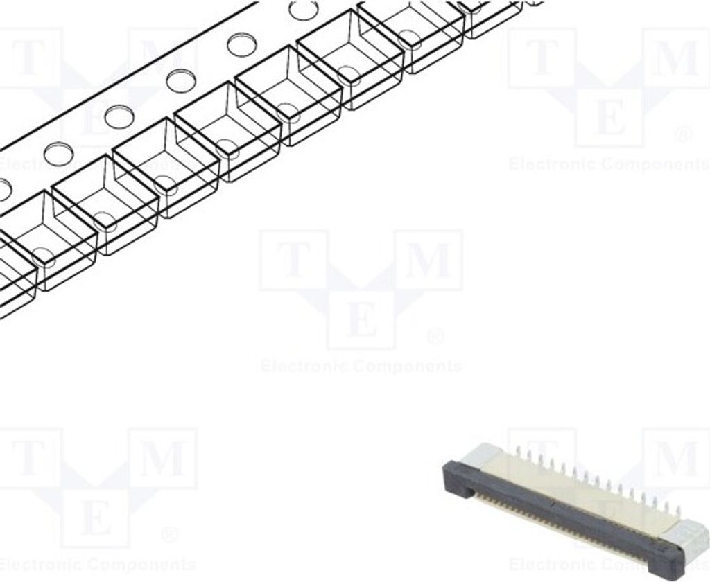 5x Steckverbinder: FFC (FPC) ZIF vertikal 500mA PIN: 30 30mΩ DS1020-08-30VBT11-R