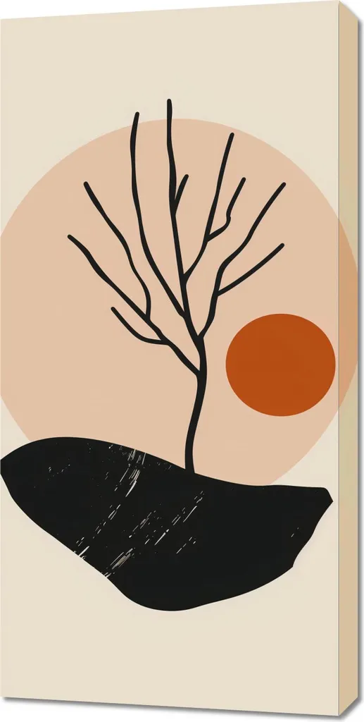 Quadro 50x100 cm Albero spoglio