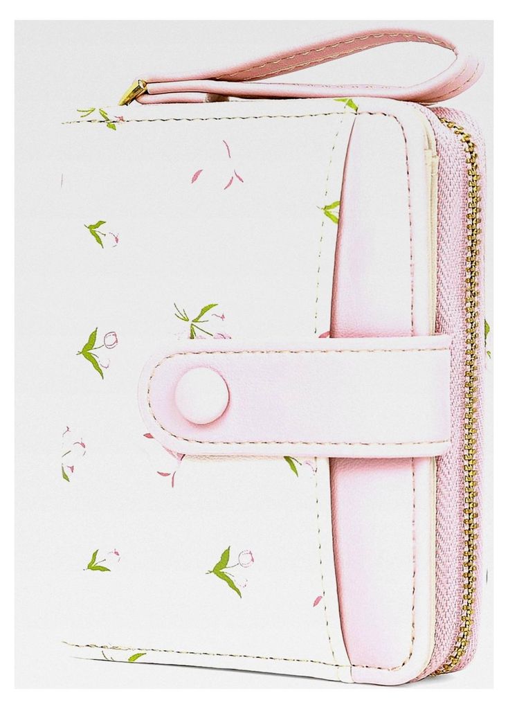 Damen Geldbörse Klein Portemonnaie Mini Geldbeutel in Rosa mit Münzfach und Kartenetui für Kreditkarten und Ausweis aus Kunstleder
