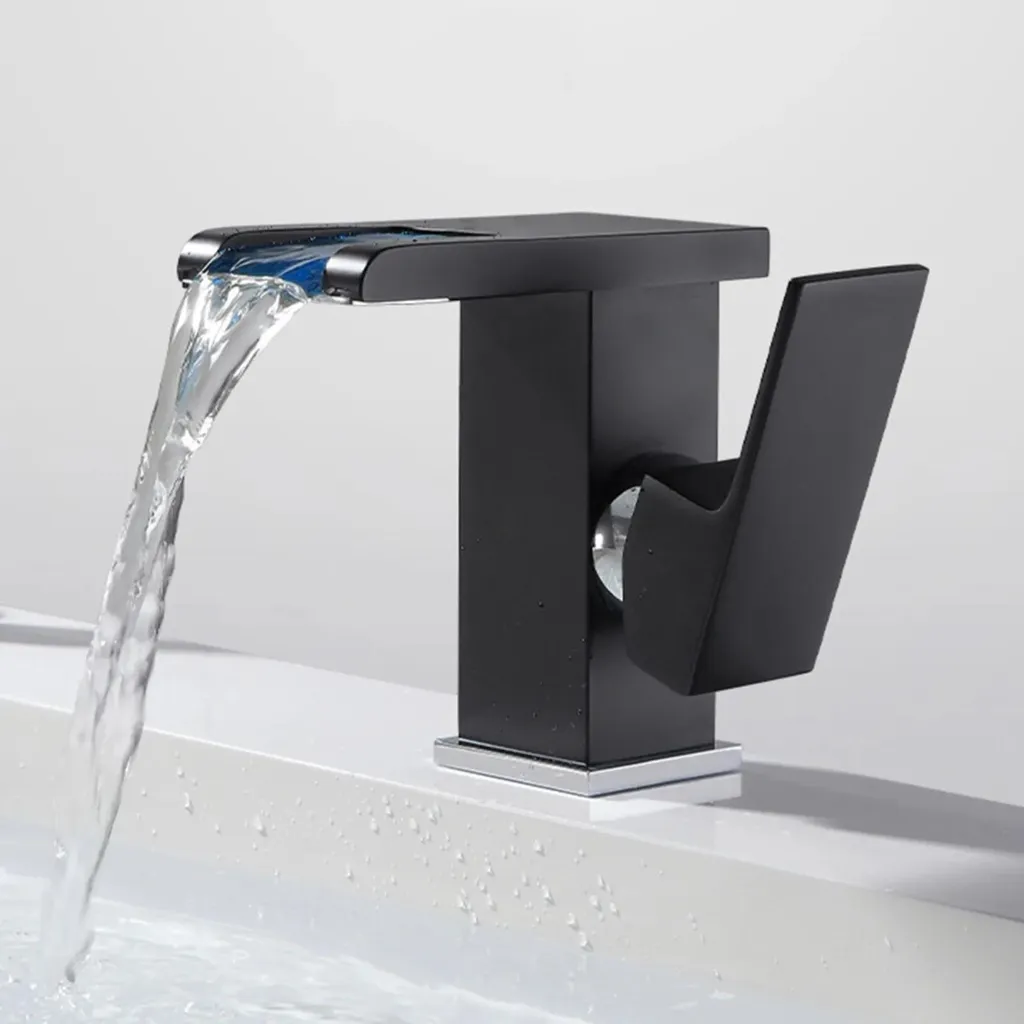Robinetterie de Lavabo Noire LED - Améliorez votre Confort au Quotidien