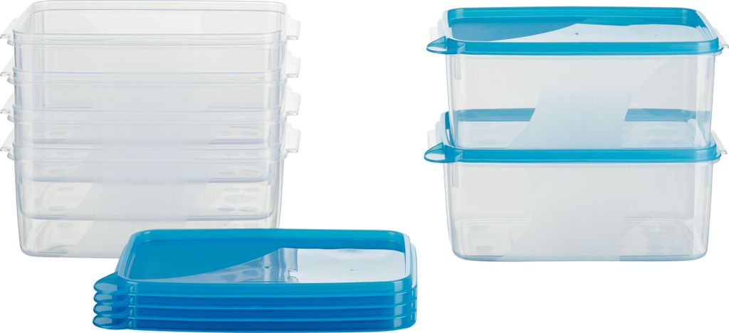 MiraHome Vorratsdosen Sets verschiedene Größen rechteckig blau – Vorratsdosen mit Deckel Luftdicht – Gefrierdosen für Mealprep – Austrian ...