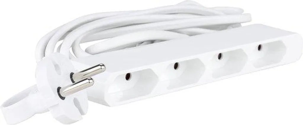 Adaptateur 4 prises GAO design plat flexible avec rallonge de 3 mètres