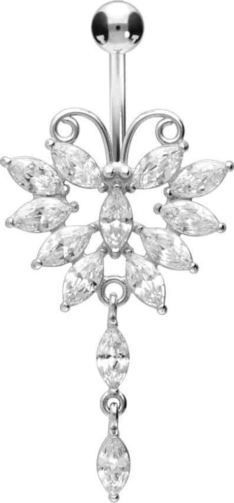 Bauchnabelpiercing Chirurgenstahl Bananabell GROSSER SCHMETTERLING