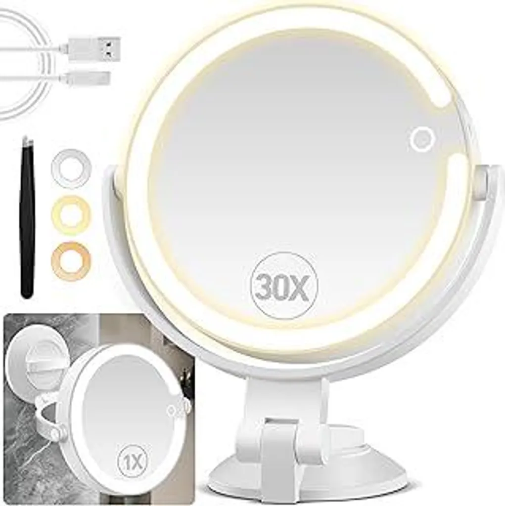 PEDOMIROR Specchio Smart 30x LED: Ingrandimento e Design Moderno