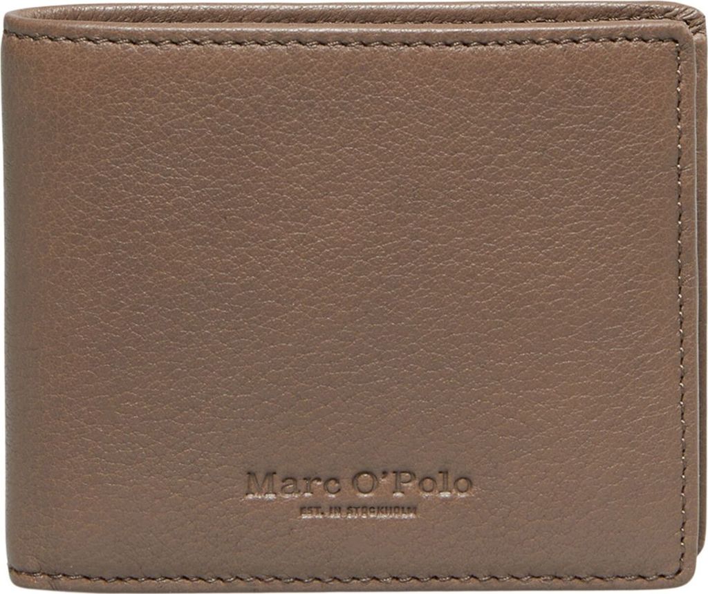Marc O'Polo Leder Geldbörse Tom Combi Wallet Burnt Ash taupe