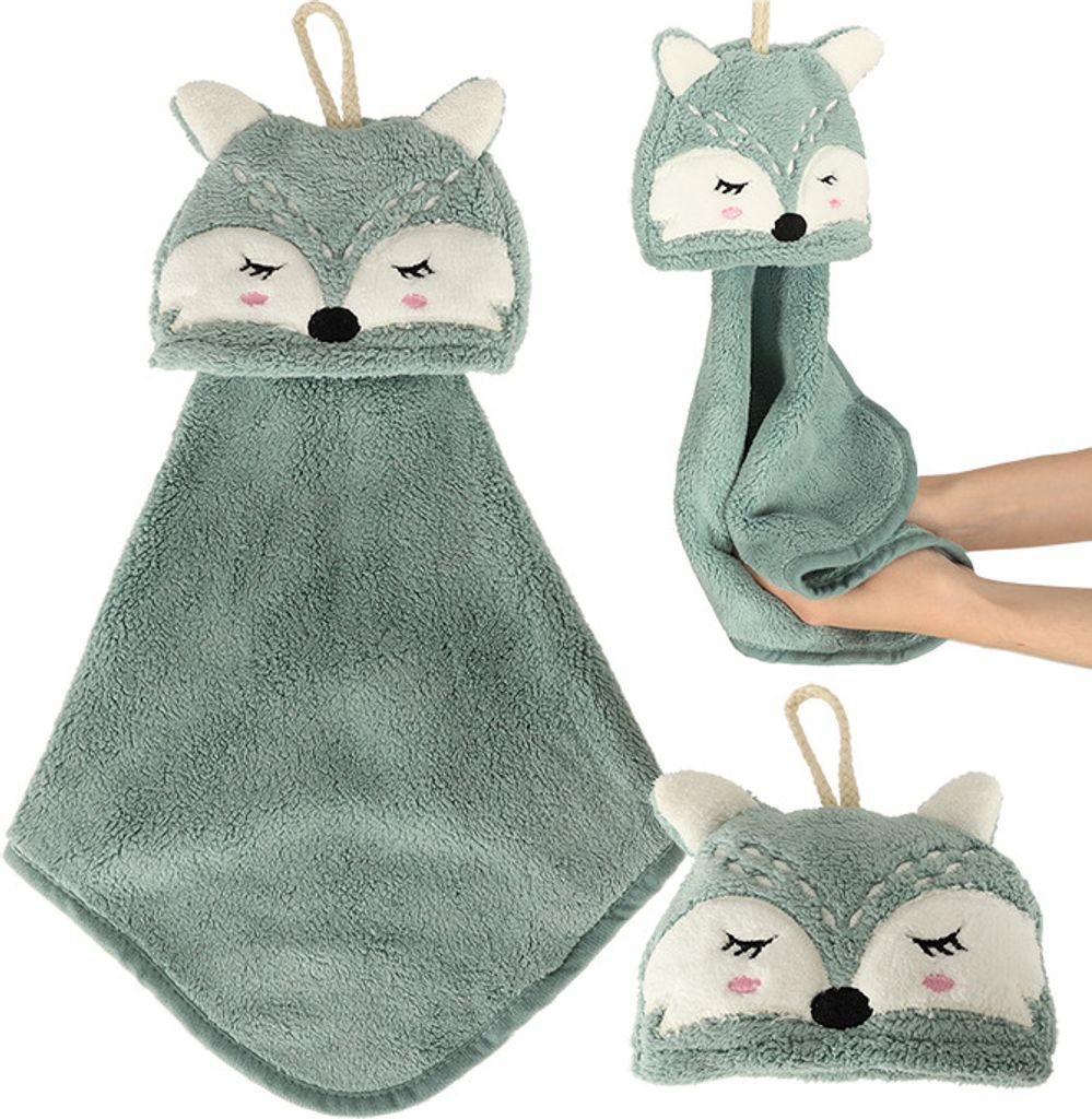 Detský uterák do škôlky 42x25cm modrá líška Obrázok produktu 