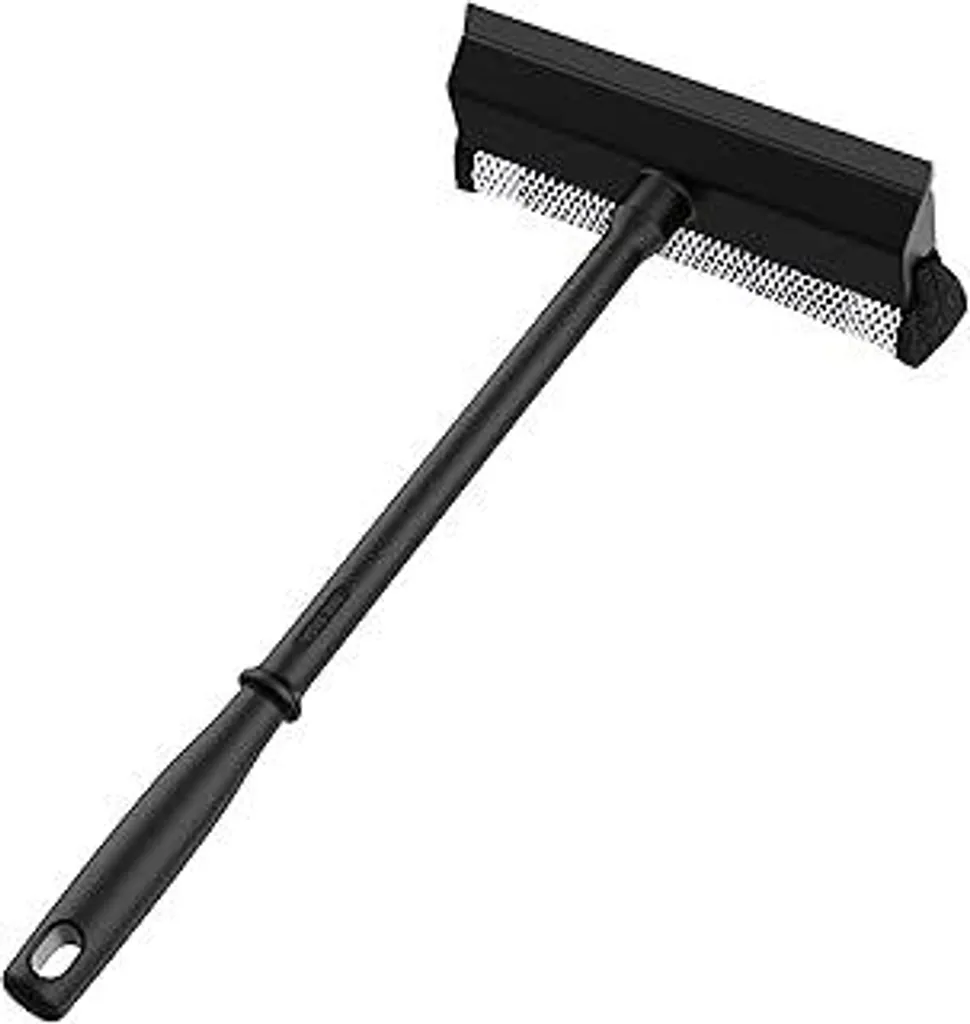 MR.SIGA Pulitore per vetri auto, tergivetro per parabrezza, set per la pulizia dei vetri 2 in 1 con spatola e spugna, nero