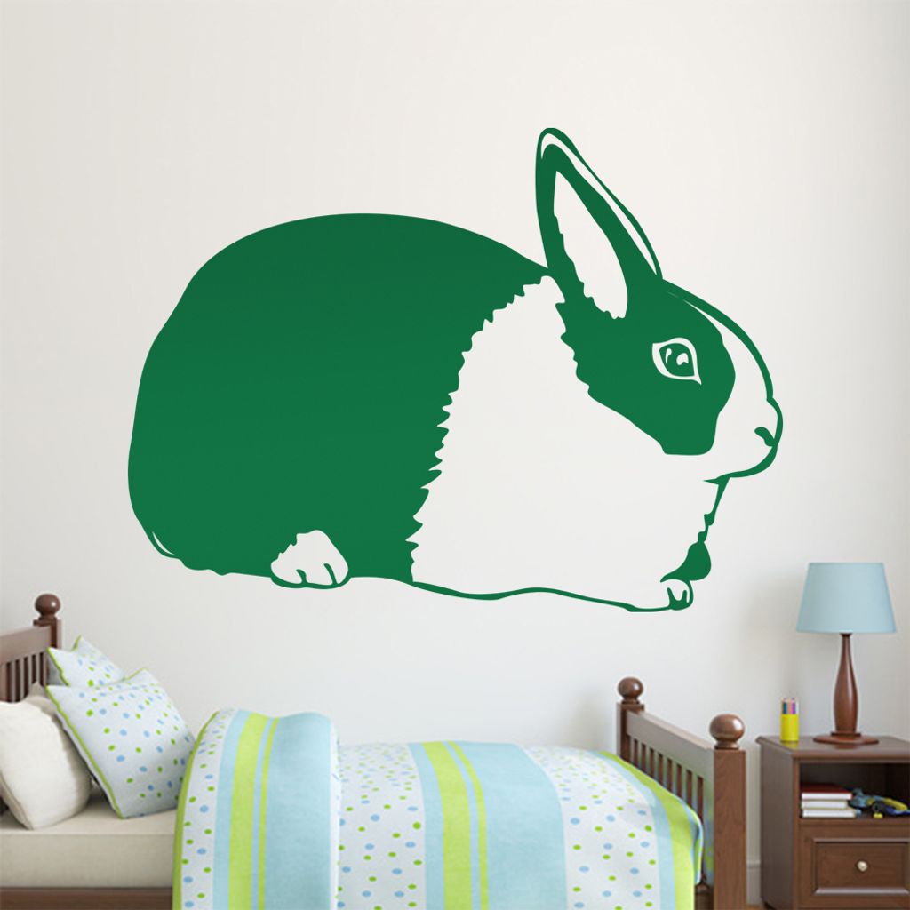 KIWISTAR Hase - Nase Kaninchen Haustier Wandtattoo in 6 Größen - Wandaufkleber Wall Sticker - Dekoration, Küche, Wohnzimmer, Schlafzimmer, Badez...