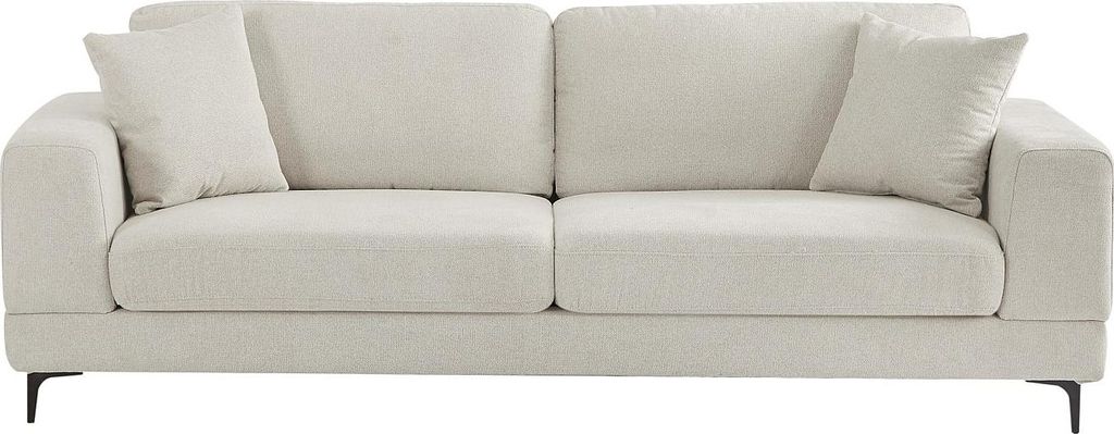 3-Sitzer-Sofa mit beigem Strukturbezug - JAMOLO