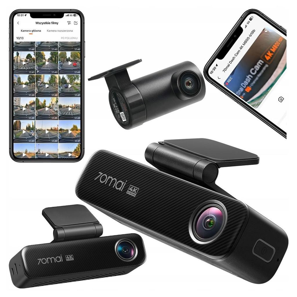 70mai SET M800 Kamera samochodowa 4K z pamięcią 128GB + Zdjęcie produktu 