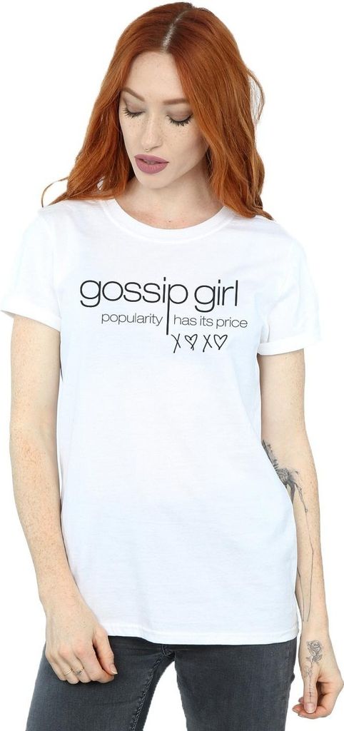 Gossip Girl - "Popularity Has It's Price" T-Shirt für Damen BI25949 (L) (Weiß)