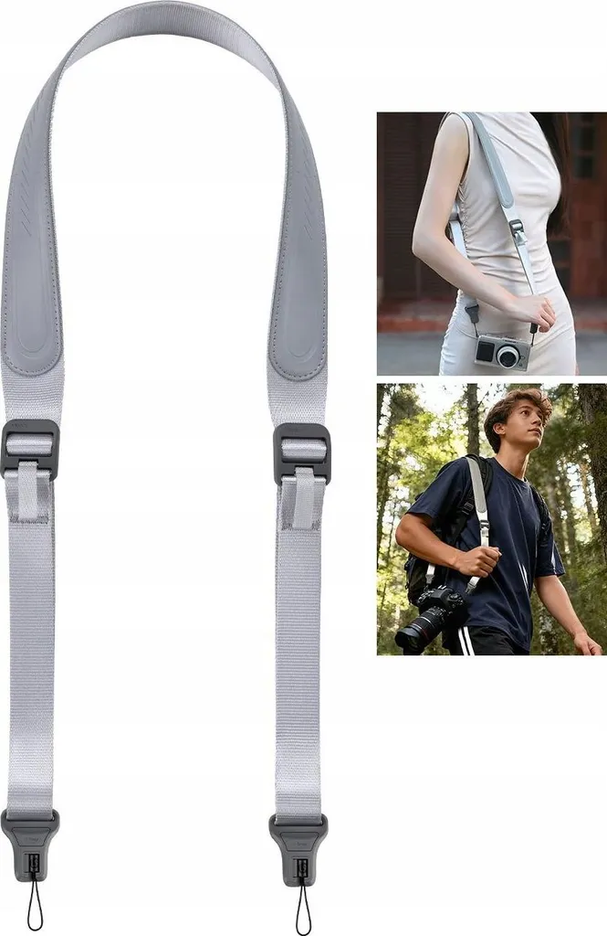 Ulanzi CSS1 U-Snap Sangle Appareil Photo Reflex Argent Anti-emmêlement