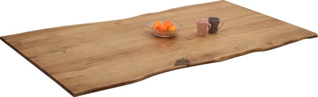 Tischplatte Baumkante Akazie Eichefarben 160 x 85 cm BERN