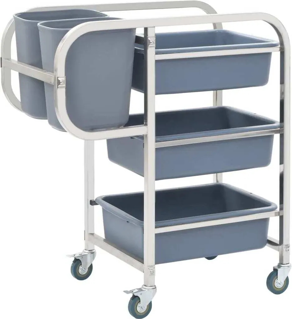 Meuble d'appoint de cuisine mobile pour préparation et tri alimentaire