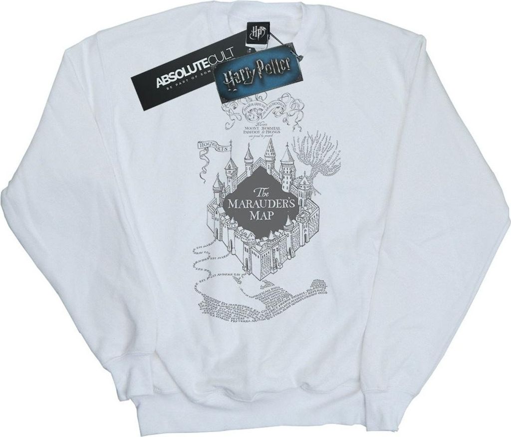 Harry Potter - "The Marauder's Map" Sweatshirt für Herren BI27358 (M) (Weiß)