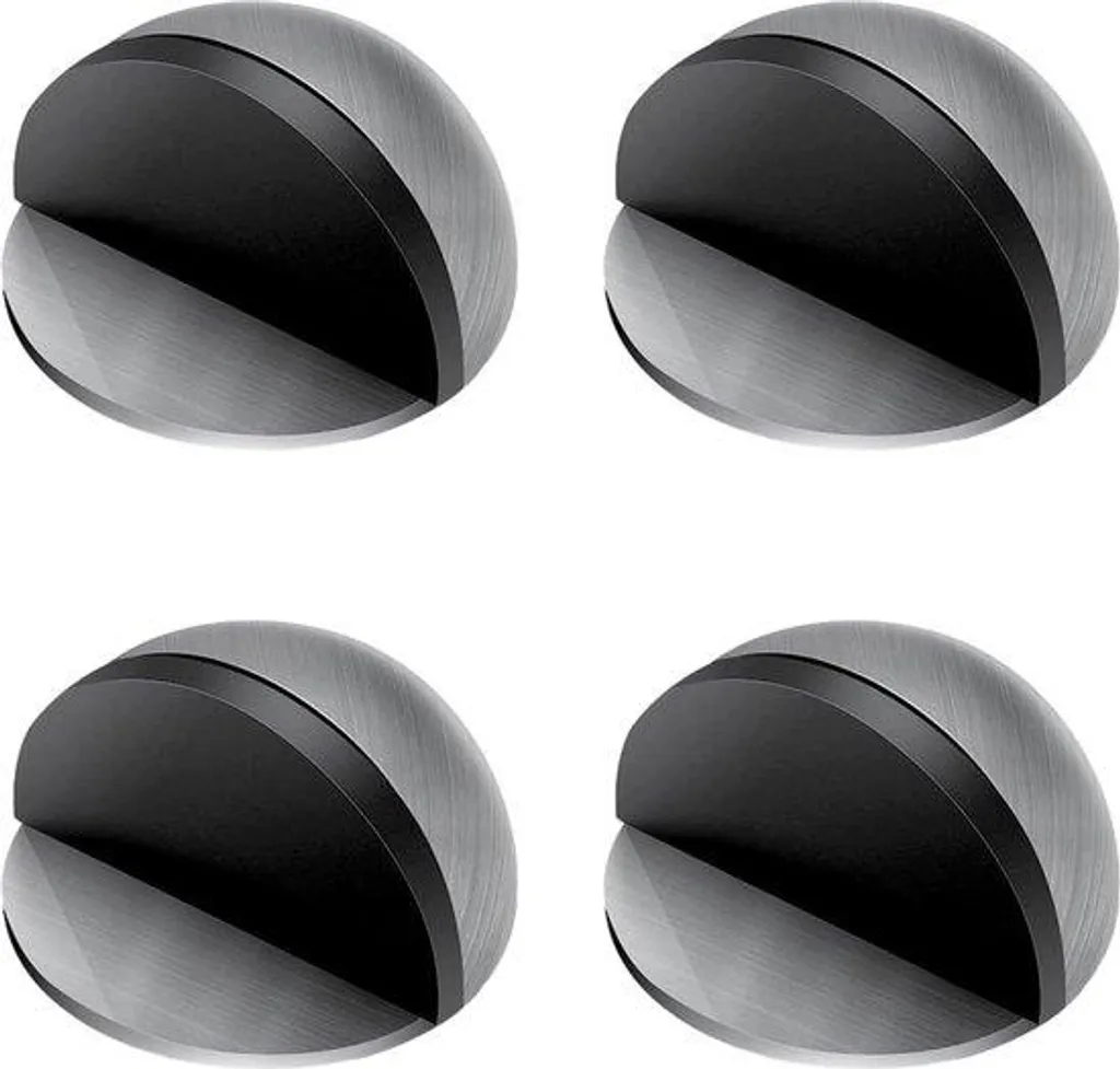 Butée de porte ovale en inox pour bureau et maison, fixation sans trou