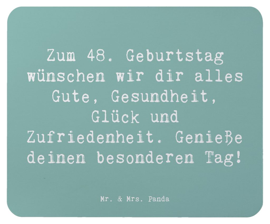 Mr. & Mrs. Panda Mousepad Spruch 48. Geburtstag - Meeresbrise - Geschenk, schöne Momente, besonderer Anlass, Mouse Pad, pc mausunterlage, Alter, m...