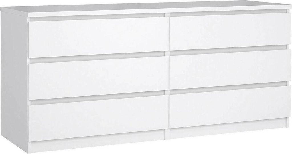Kommode Joyce, Wohnzimmerbuffet, Wohnzimmer-Sideboard, Moderne Küchen-Speisekammer, 154x50 h68 cm, Glänzendes Weiß