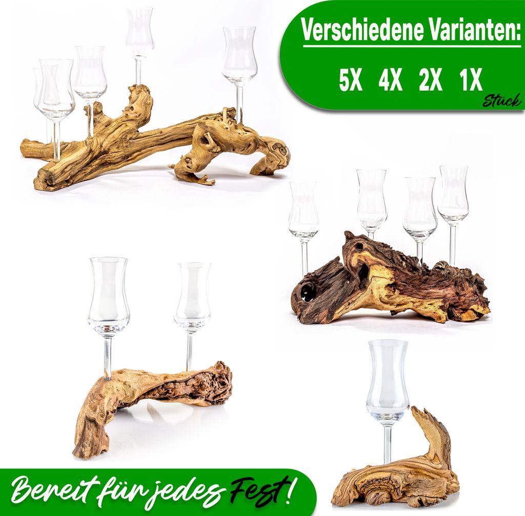 4er Schnapsgläser/Grappagläser/Grappawurzel edel auf einer Produktbild 6