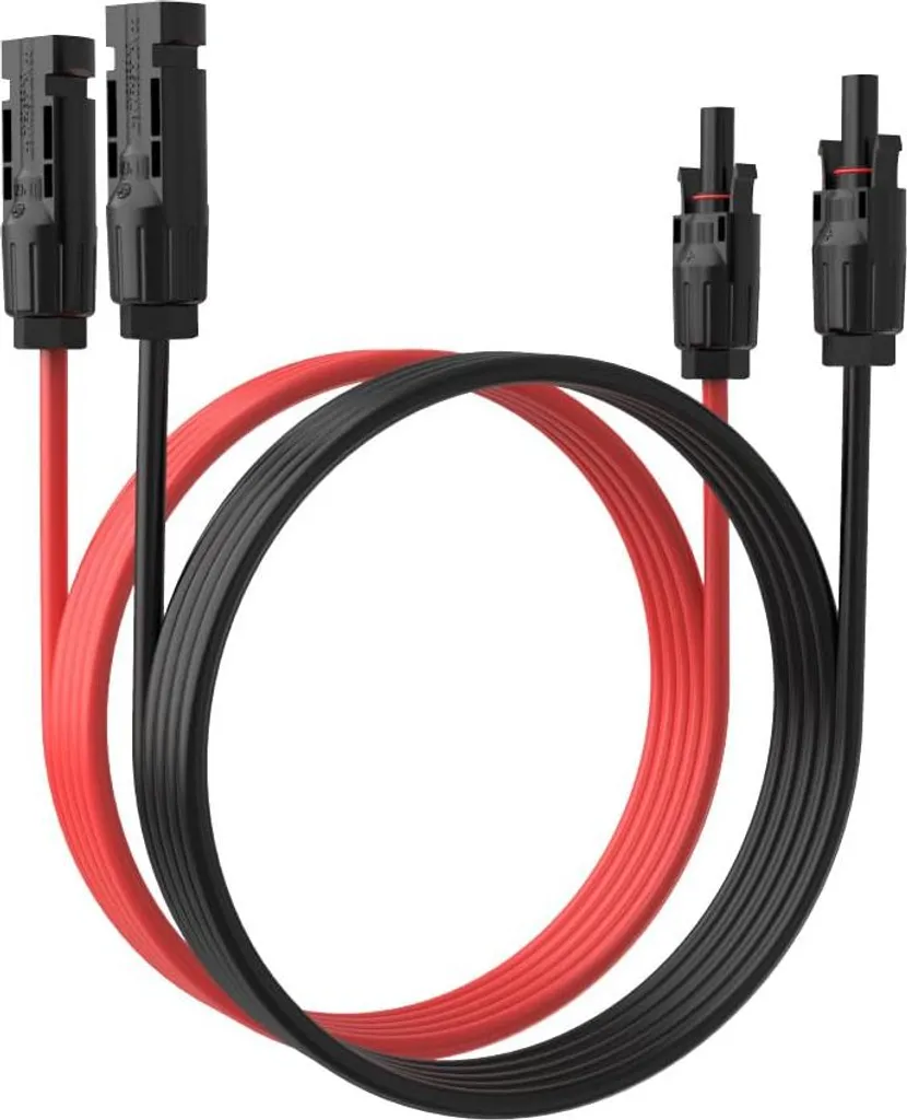 Cavo Prolunga Solare 2x9m Rosso/Nero con Spine Autobloccanti IP67