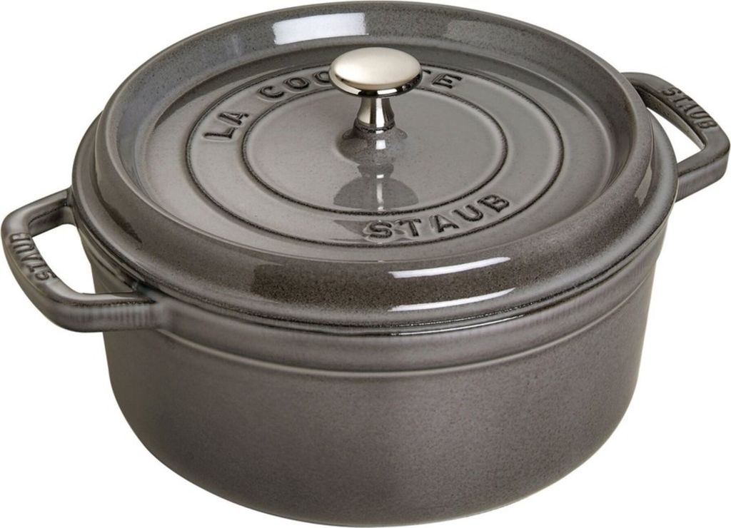 Staub Gusseisen Cocotte rund 24 cm Graphitgrau, alle Produktbild 