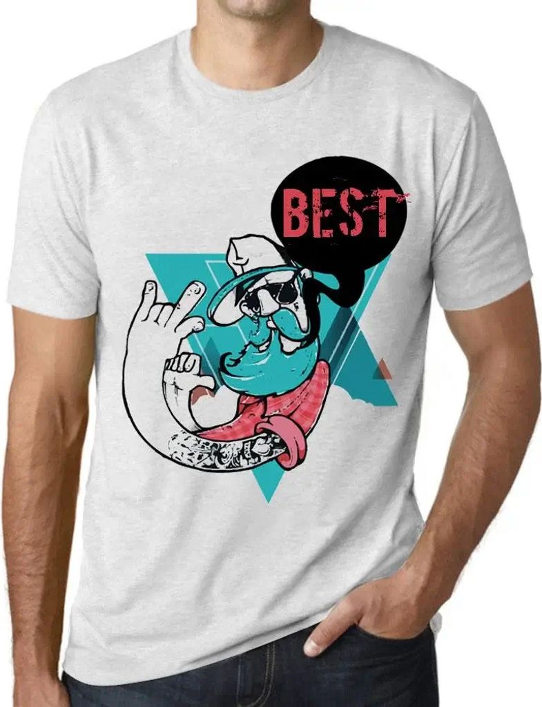 Herren Grafik T-Shirt Funky Grampa Best Öko-Verantwortlich Vintage Jahrgang Kurzarm Lustige Druck Geburtstag Geschenk Mann