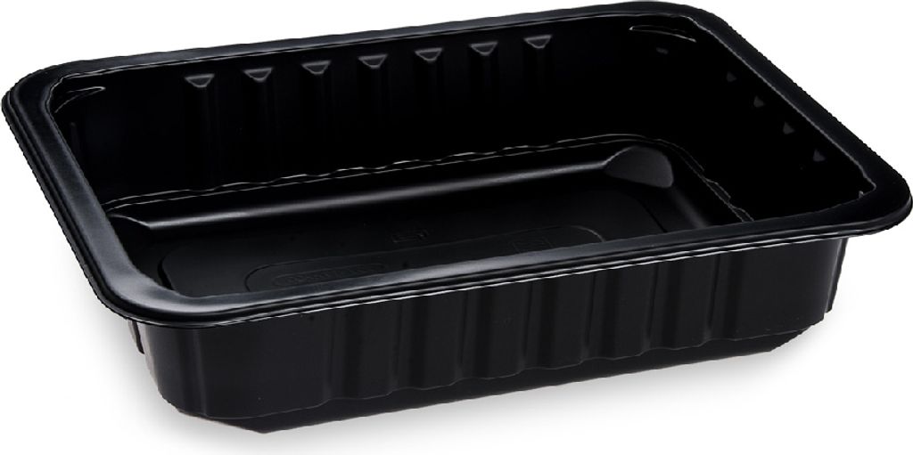 320 Menü-Schalen PP ungeteilt schwarz 227 x 178 x 50 mm Produktbild 