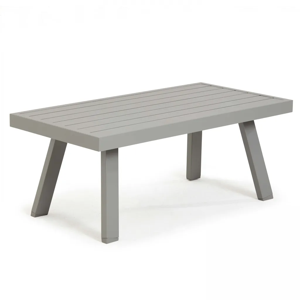 Table basse aluminium légère et robuste Oviala - Modèle Saint Tropez