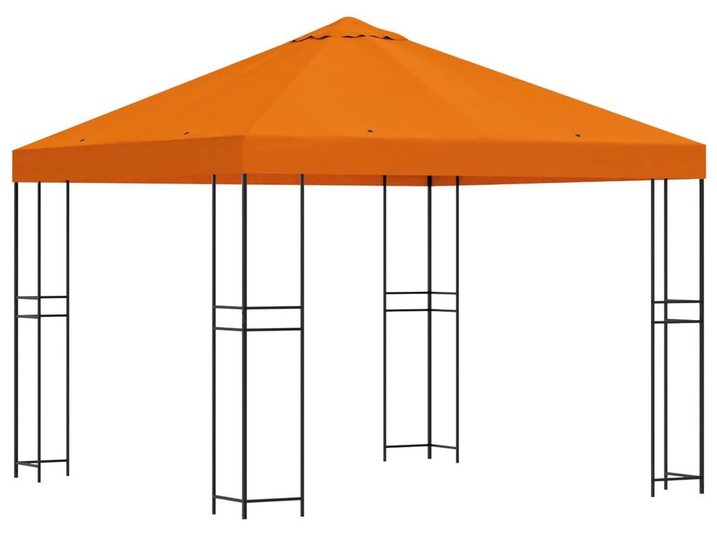 Pavillon 3 x 3 m Orange Polyester und Stahl 190 gsm