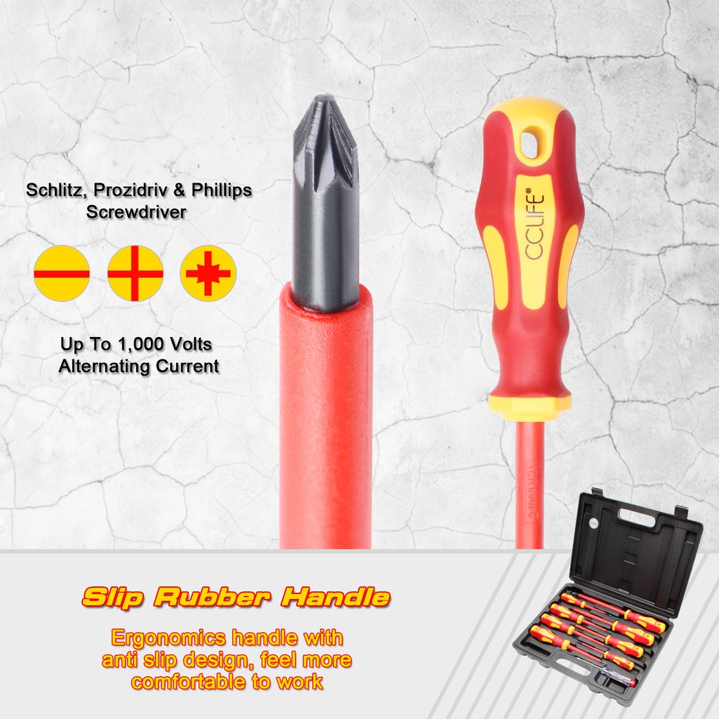 13-teiliges VDE Schraubendreher Set – Magnetisch, Isoliert, Für Elektriker & Heimwerker