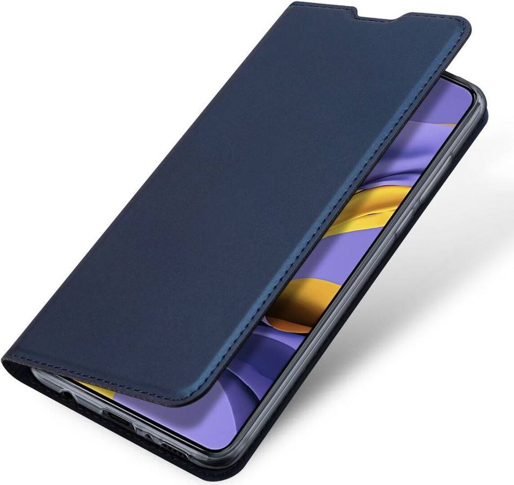 Buch Tasche "Dux Ducis" kompatibel mit SAMSUNG GALAXY M53 5G Handy Hülle Etui Brieftasche Schutzhülle mit Standfunktion, Kartenfach Blau
