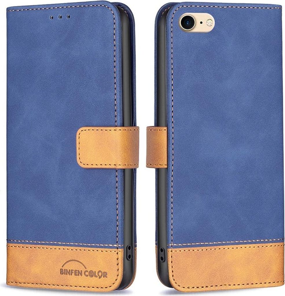 iPhone SE (2022/2020), iPhone 8 / 7 Hülle - BINFEN Color Klapphülle - Blau