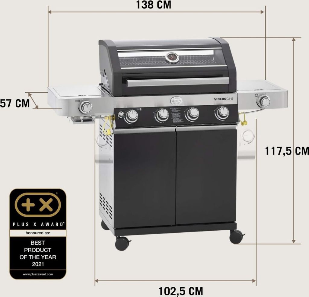 RÖSLE "RÖSLE BBQ Gasgrill Videro G4-S Vario+ schwarz 2025" Produktbild 6